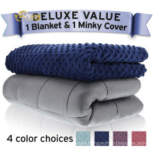 Wholesale cheap 100% cotton blank adult 15lbs heavy gravity blanket weighted